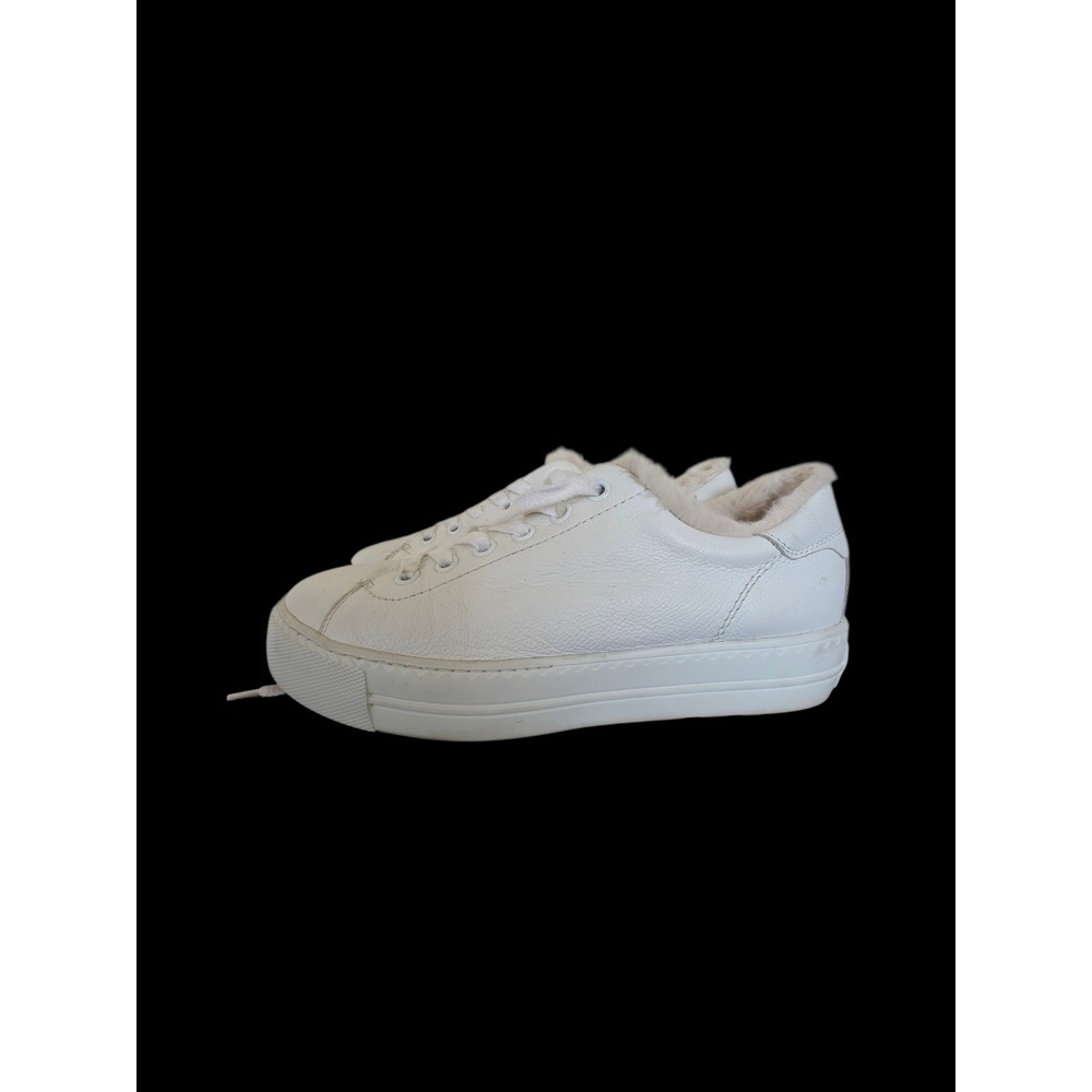 Paul Green Hadley Winter Insulated Platform White Leather Sneakers sz 9-9.5
